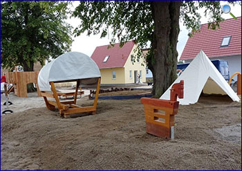 Blick auf den Spielpatz der Blauen Wiek