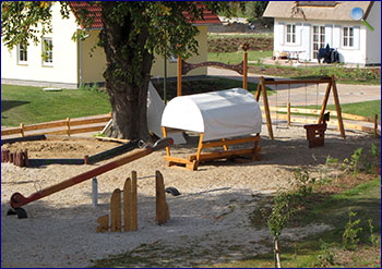 Blick auf den Spielpatz der Blauen Wiek